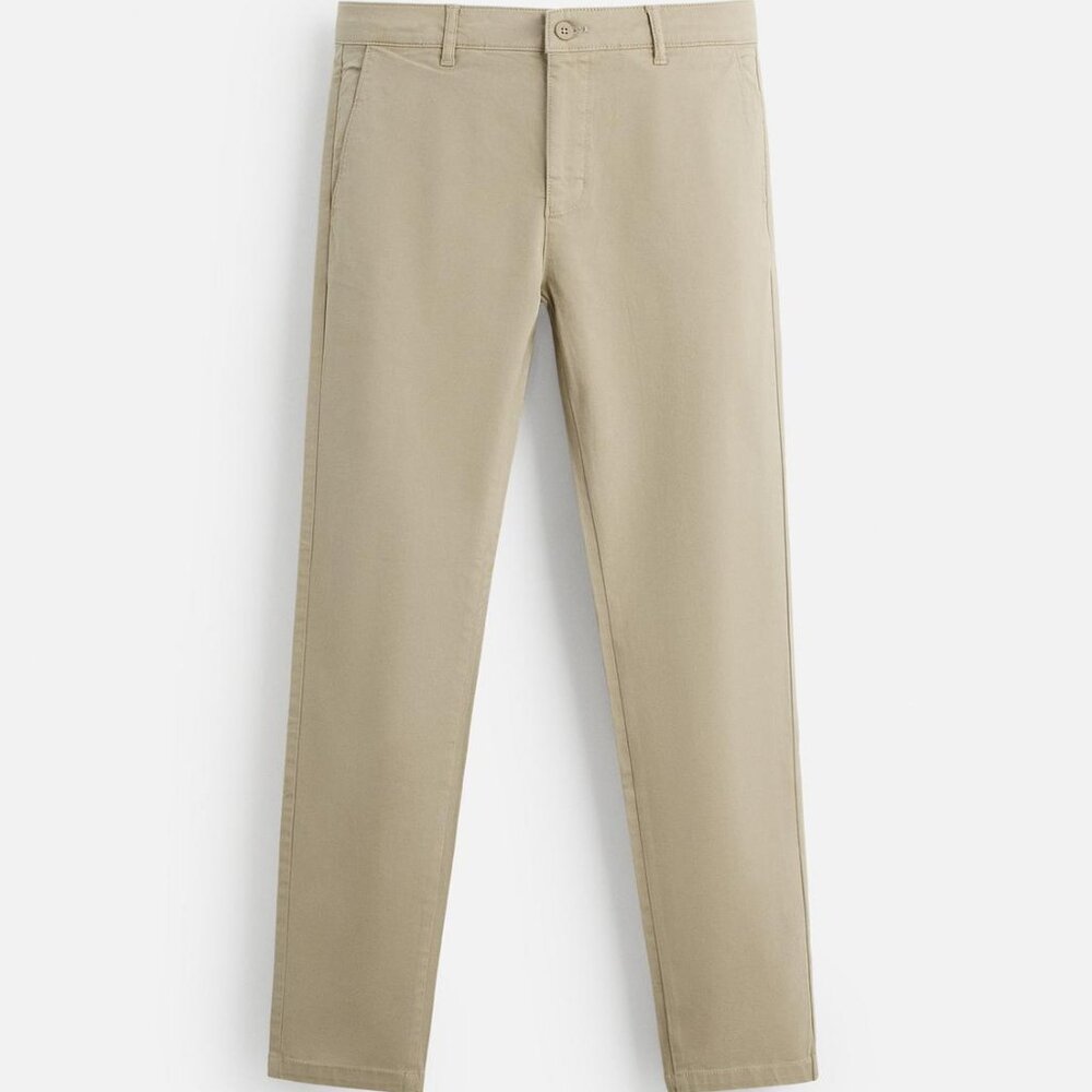 SKINNY CHINO PANTS in Beige Size 31